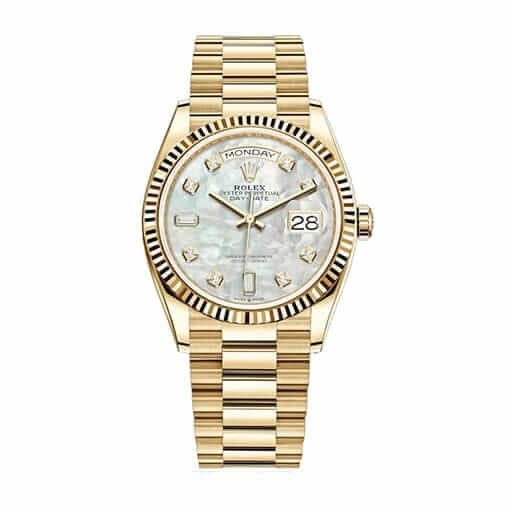 Rolex Day-Date 128238 Yellow Gold Mother Of Pearl Dial Replica