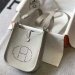 Replica Hermes Evelyne Bag Designer Hermes Mini Crossbody Real Bag 20435 White