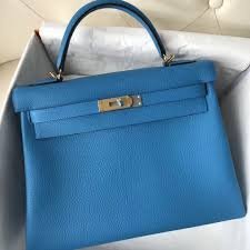 Replica Hermes Kelly Bag Hermes 19CM Epsom Shoulder Mini Bag Middle blue 20469
